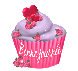 Gif bonne journée gateau